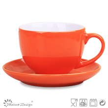 10oz Kaffee Keramik Zweifarbige Tasse und Untertasse